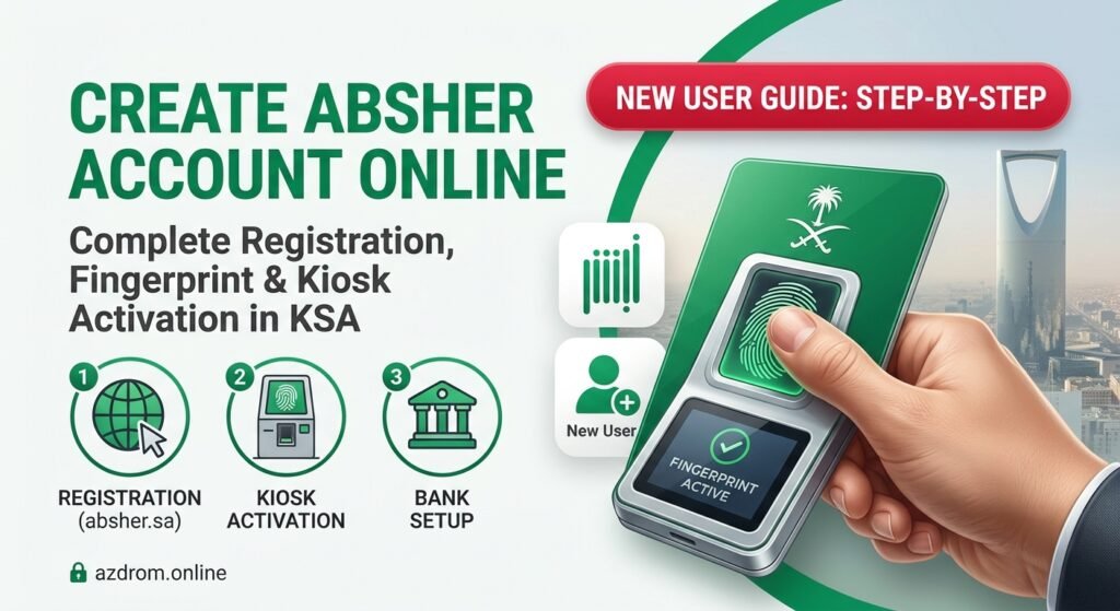 Alt Text: Step by step guide to create Absher account online in Saudi Arabia