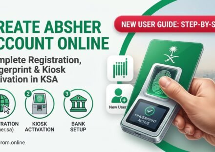 Alt Text: Step by step guide to create Absher account online in Saudi Arabia