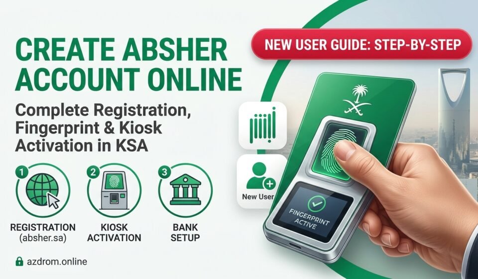 Alt Text: Step by step guide to create Absher account online in Saudi Arabia